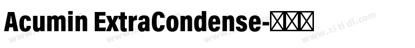 Acumin ExtraCondense字体转换